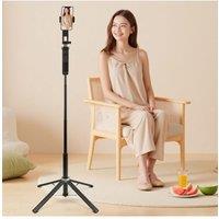 H&O Direct Phone Tripod Selfie Stick with Wireless Remote in Black