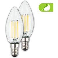 BRILONER Set of 2 E14 Candle Warm White LED Bulbs Class A
