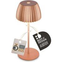 BRILONER Riffle Mini Dimmable Rechargeable USB C Design Award LED Table Lamp in Copper