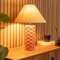 ValueLights Athena Coral Ceramic Shell Table Lamp