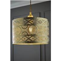 ValueLights Casablanca 31cm Gold Metal Easy Fit Drum Lamp Shade