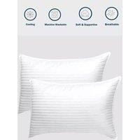 Just Essentials 2 Pack Hotel Quality Pillows Plump Extra Filled in White