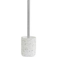Orsina Gozo Concrete Toilet Brush, Textured Concrete in White