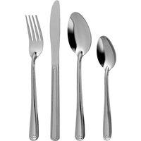 Orsina Sweetheart 16-Piece Stainless Steel Cutlery Set, Elegant Silverware Set for Everyday Dining in Silver