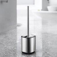 Showerdrape Echo Stainless Steel Satin Toilet Brush & Holder in Silver