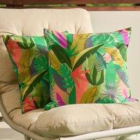 OHS 2 x Palms Print Garden Cushion Covers Outdoor Water Resistant | Size: 45 cm x 45 cm