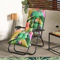 OHS Palm Print Gravity Chair Seat Cushion Outdoor Garden Water Resistant