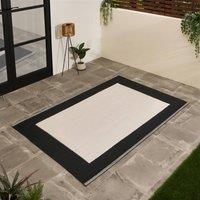 OHS Contrast Border Reversible Outdoor Garden Rug Waterproof Area Mat | Size: 160 cm x 230 cm