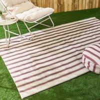 OHS Vintage Stripes Outdoor Garden Rug Waterproof Area Mat | Size: 160 cm x 230 cm
