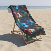 OHS Neon Football Beach Towel Bath Travel Quick Dry Microfibre Absorbent