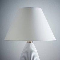K LIVING 14 Cream Textured Linen Fabric Coolie Lampshade Modern Table Lamp & Floor Lamp Cone Light Shade | Size: 14 inches