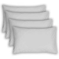 Smart Living Polycotton Housewife Pillowcases 4 Pack 48x74cm Bedding in White | Size: Standard Pillow Case