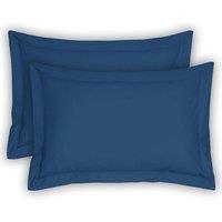 Smart Living Polycotton Oxford Pillowcase Pair Pack 48cm x 74cm in Blue | Size: Standard Pillow Case