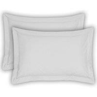 Smart Living Polycotton Oxford Pillowcase Pair Pack 48cm x 74cm in White | Size: Standard Pillow Case