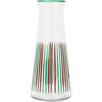 Talking Tables Red & Green Striped Glass Carafe in Clear