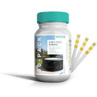 Wave Spas Wave 3-in-1 Hot Tub Test Strips, Chlorine, pH & Alkalinity - 50pk in White