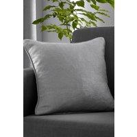 Fusion 'Strata' Luxe Velvet Filled Cushion in Silver | Size: 43 cm x 43 cm