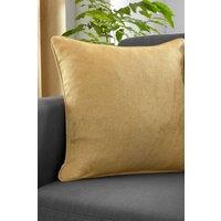 Fusion 'Strata' Luxe Velvet Filled Cushion in Yellow | Size: 43 cm x 43 cm