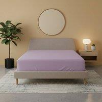 Snug City Flannelette Fitted Sheet Soft Brushed Cotton Bedding Warmth Comfort in Lilac | Size: Super King