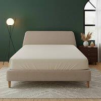 Snug City Flannelette Fitted Sheet Extra Deep 40cm Skirt Soft Brushed Cotton in Cream | Size: Single