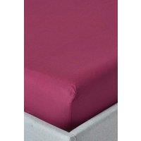 Homescapes Egyptian Cotton Fitted Sheet 12 inch 200 Thread Count in Plum | Size: Super King Fitted