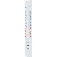Homescapes Silver Metal Wall Thermometer, 45 cm