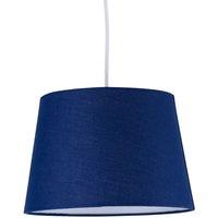 First Choice Lighting Navy Blue Cotton 23cm Tapered Cylinder Pendant or Lamp Shade