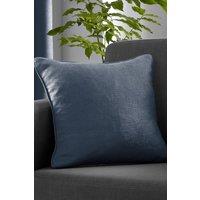 Fusion 'Strata' Luxe Velvet Filled Cushion in Navy | Size: 43 cm x 43 cm
