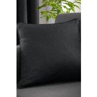 Fusion 'Strata' Luxe Velvet Filled Cushion in Black | Size: 43 cm x 43 cm