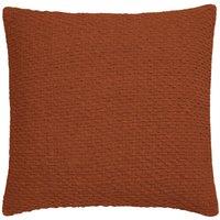 Drift Home 'Hayden' Filled 100% Cotton Basket Weave Cushion in Terracotta | Size: 43 cm x 43 cm