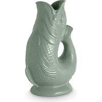 Wade Albert White Fish Jug, Earthenware, 1.2L, Sage Green WA967803SGE in Pale Green | Size: A