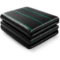 Keplin Heavy Duty Weed Control Membrane Fabric, Water- Resistant (2Mx15M) in Black