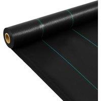 Keplin Heavy Duty Weed Control Membrane Fabric, Water- Resistant (2Mx25M) in Black