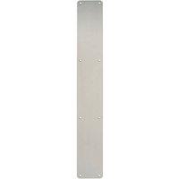 Loops Plain Door Finger Plate 650 x 75mm Satin Stainless Steel Push Plate in Metallics