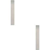 Loops 2x Plain Door Finger Plate 650 x 75mm Satin Stainless Steel Push Plate in Metallics