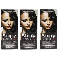 Simply Colour Permanent Hair Dye - Natural Black 2.0 (Pack of 3)