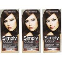 Simply Colour Permanent Hair Dye - Natural Dark Brown 3.0 (Pack of 3)