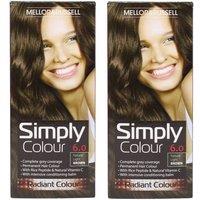 Simply Colour Permanent Hair Dye - Natural Light Brown 6.0 (Pack of 2)