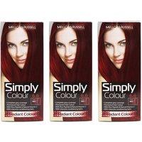Simply Colour Permanent Hair Dye - True Red 6.6 (Pack of 3)