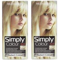 Simply Colour Permanent Hair Dye - Natural Light Blonde 9.0 (Pack of 2)