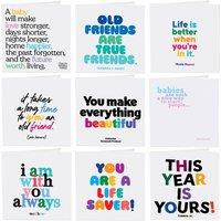 Quotable All Occasions Greetings Cards 9 Multipack Assorted | Size: 9 Pack