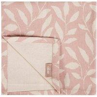 Dibor Set of 4 Rosedale Leaf Cotton Linen Table Cloth Napkins in Pink