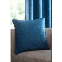 Fusion 'Strata' Luxe Velvet Filled Cushion in Teal | Size: 43 cm x 43 cm