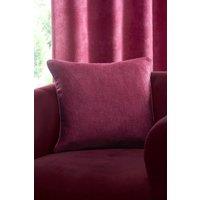 Fusion 'Strata' Luxe Velvet Filled Cushion in Wine | Size: 43 cm x 43 cm