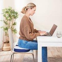 JAVA Wellness Orthopaedic Gel Seat Cushion with Plush Fleece Cover, W40 xL30 xD8cm
