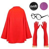 I Love Fancy Dress Cupcake Costume - Cape, Gloves, Glasses & Face Paint