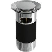 Balterley Round Slotted Basin Waste with Overflow, Top Fix Installation, Chrome in Silver