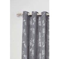 New Edge Blinds 16-19mm Geneva Extendable Eyelet Metal Curtain Pole Set in Silver | Size: 160 cm