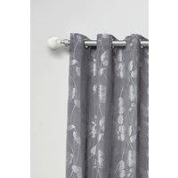New Edge Blinds 16-19mm Mineral Extendable Eyelet Metal Curtain Pole Set in Silver | Size: 160 cm