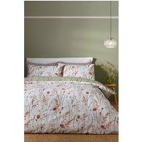 Catherine Lansfield Grasmere Floral 100% Brushed Cotton Duvet Cover Set in Green | Size: King